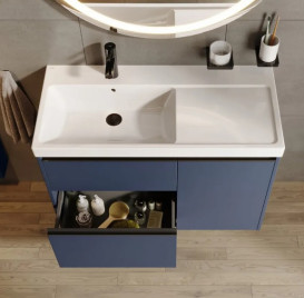 Тумба с раковиной Roca Gap Pro 100х46 см левосторонняя ДСП синий матовый A852062538