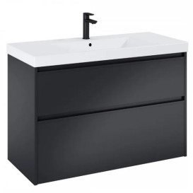 Тумба с раковиной Roca Gap Pro 100х46 см ДСП черный матовый A852055532