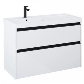 Тумба с раковиной Roca Gap Pro 100х46 см левосторонняя ДСП белый глянцевый A852058806