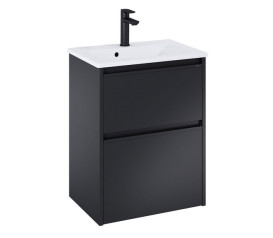 Тумба із раковиною Roca Gap Pro 50,5х38 см ДСП чорний матовий A852066532