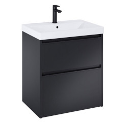 Тумба із раковиною Roca Gap Pro 60х46 см ДСП чорний матовий A852049532