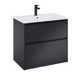 Тумба з раковиною Roca Gap Pro 70,5х46 см ДСП чорний матовий A852050532
