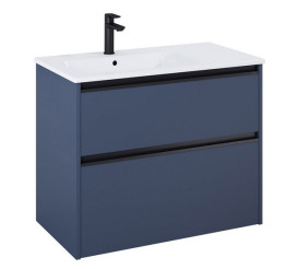 Тумба с раковиной Roca Gap Pro 80,5х46 см левосторонняя ДСП синий матовый A852053538