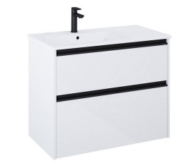 Тумба с раковиной Roca Gap Pro 80,5х46 см левосторонняя ДСП белый глянцевый A852053806