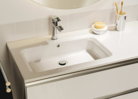 Тумба з раковиною Roca GAP Unik 100x46 см ДСП білий глянець A851481806