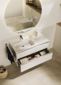 Тумба з раковиною Roca GAP Unik 100x46 см ДСП білий глянець A851481806