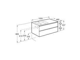 Тумба с раковиной Roca GAP Unik 100x46 см ДСП северный ясень A851481434