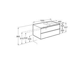 Тумба с раковиной Roca GAP Unik 100x46 см ДСП северный ясень A851482434