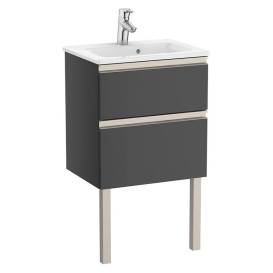 Тумба с раковиной Roca GAP Unik 50,5x38 см ДСП антрацит глянец A851494153