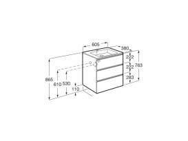 Тумба з раковиною Roca GAP Unik 60,5x38 см ДСП північний ясен A851498434
