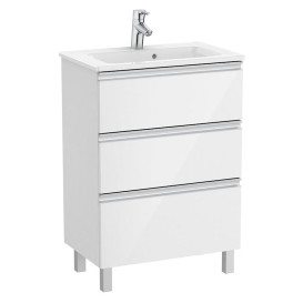 Тумба с раковиной Roca GAP Unik 60,5x38 см ДСП белый глянец A851498806