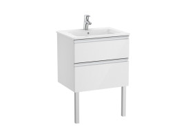 Тумба с раковиной Roca GAP Unik 60,5x46 см ДСП белый глянец A851476806