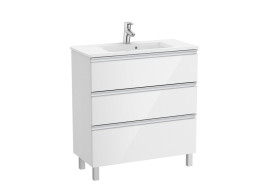 Тумба с раковиной Roca GAP Unik 80,5x38 см ДСП белый глянец A851499806