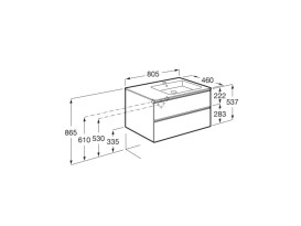 Тумба с раковиной Roca GAP Unik 80,5x46 см ДСП северный ясень A851480434