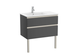 Тумба з раковиною Roca GAP Unik 80,5x46 см ДСП антрацит глянець A851479153