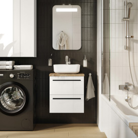 Тумба з раковиною Roca Kwadro 50,6х40 см ДСП білий глянсовий A852450806