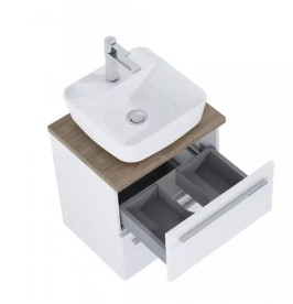 Тумба з раковиною Roca Kwadro 50,6х40 см ДСП білий глянсовий A852450806