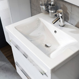 Тумба із раковиною Roca Kwadro 51х39,7 см ДСП білий глянсовий A852449806