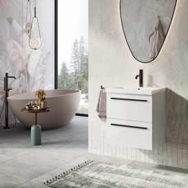 Тумба із раковиною Roca Kwadro 51х39,7 см ДСП білий глянсовий A852449806