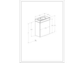 Тумба с раковиной Roca Mini-N 45х24,9 см ДСП светлый дуб A852445464