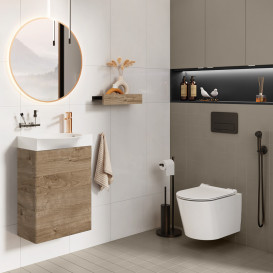 Тумба с раковиной Roca Ravell 45,2х34,1 см ДСП дуб Canela A852448808