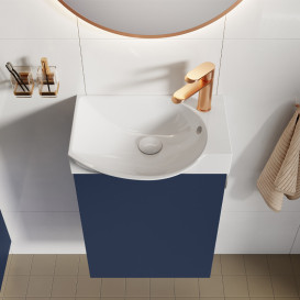 Тумба с раковиной Roca Ravell 45,2х34,1 см ДСП синий матовый A852448538