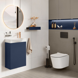 Тумба с раковиной Roca Ravell 45,2х34,1 см ДСП синий матовый A852448538