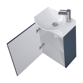 Тумба с раковиной Roca Ravell 45,2х34,1 см ДСП синий матовый A852448538