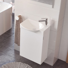 Тумба с раковиной Roca Ravell 45,2х34,1 см ДСП белый глянец A852448806