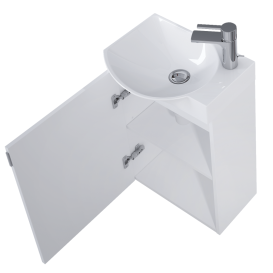 Тумба с раковиной Roca Ravell 45,2х34,1 см ДСП белый глянец A852448806