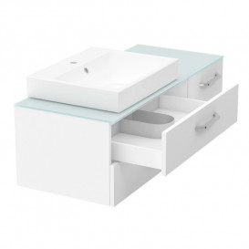 Тумба с раковиной Volle Leon 120 см подвесная МДФ белый 1911.311207