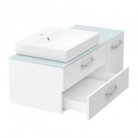 Тумба с раковиной Volle Leon 120 см подвесная МДФ белый 1911.311207