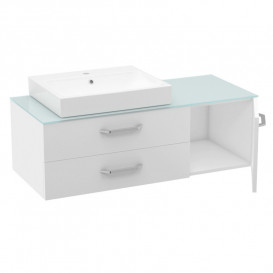 Тумба с раковиной Volle Leon 120 см подвесная МДФ белый 1911.311207