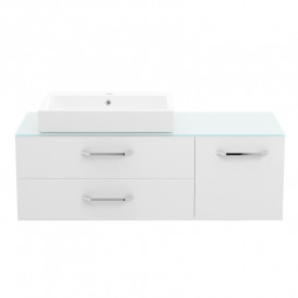 Тумба с раковиной Volle Leon 120 см подвесная МДФ белый 1911.311207