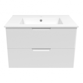 Тумба з раковиною Volle Libra 80 см ДСП/МДФ глянцевий білий 15-41-81