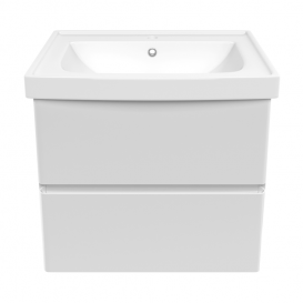 Тумба с раковиной Volle Oliva 65 см ДСП/МДФ глянцевый белый 15-45-61