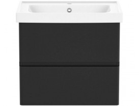 Тумба с раковиной Volle Oliva 65 см подвесная МДФ/ДСП черный 15-45-61B