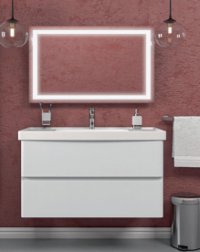 Тумба с раковиной Volle Oliva 80 см ДСП/МДФ глянцевый белый 15-45-81