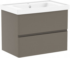 Тумба з раковиною Volle Oliva 80 см підвісна МДФ/ДСП капучино 15-45-81C