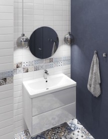 Тумба с раковиной Volle Teo 65 см ДСП/МДФ глянцевый белый 15-88-61