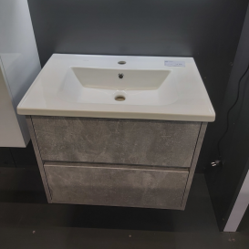 Тумба с раковиной Volle Teo 65 см подвесная ДСП бетон 15-88-61C