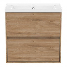 Тумба з раковиною Volle Teo 65 см підвісна ДСП дуб Готланд 15-88-610Dr