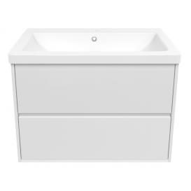 Тумба с раковиной Volle Teo 80 см ДСП/МДФ глянцевый белый 15-88-81