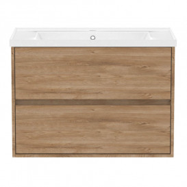 Тумба з раковиною Volle Teo 80 см підвісна ДСП дуб Готланд 15-88-810Dr