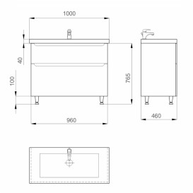 Тумба Sanwerk Era 100 см із раковиною Сава МДФ білий MV0000908