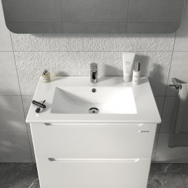 Тумба Sanwerk Era 70 см із раковиною Qtap МДФ білий MV0000852