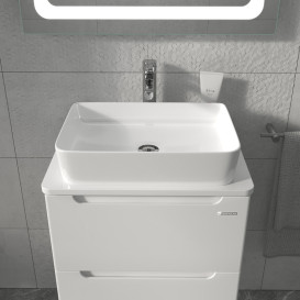 Тумба Sanwerk Era Air 60 см із раковиною Rapid МДФ білий MV0000903