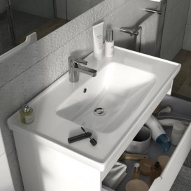 Тумба Sanwerk Era Air 80 см с раковиной Idea МДФ белый MV0000856