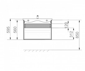 Тумба Sanwerk Foreva Air 101 см із раковиною Емма пластик білий MV0000820