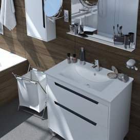 Тумба Sanwerk Greta 70 см с раковиной Qtap МДФ белый MV0000884